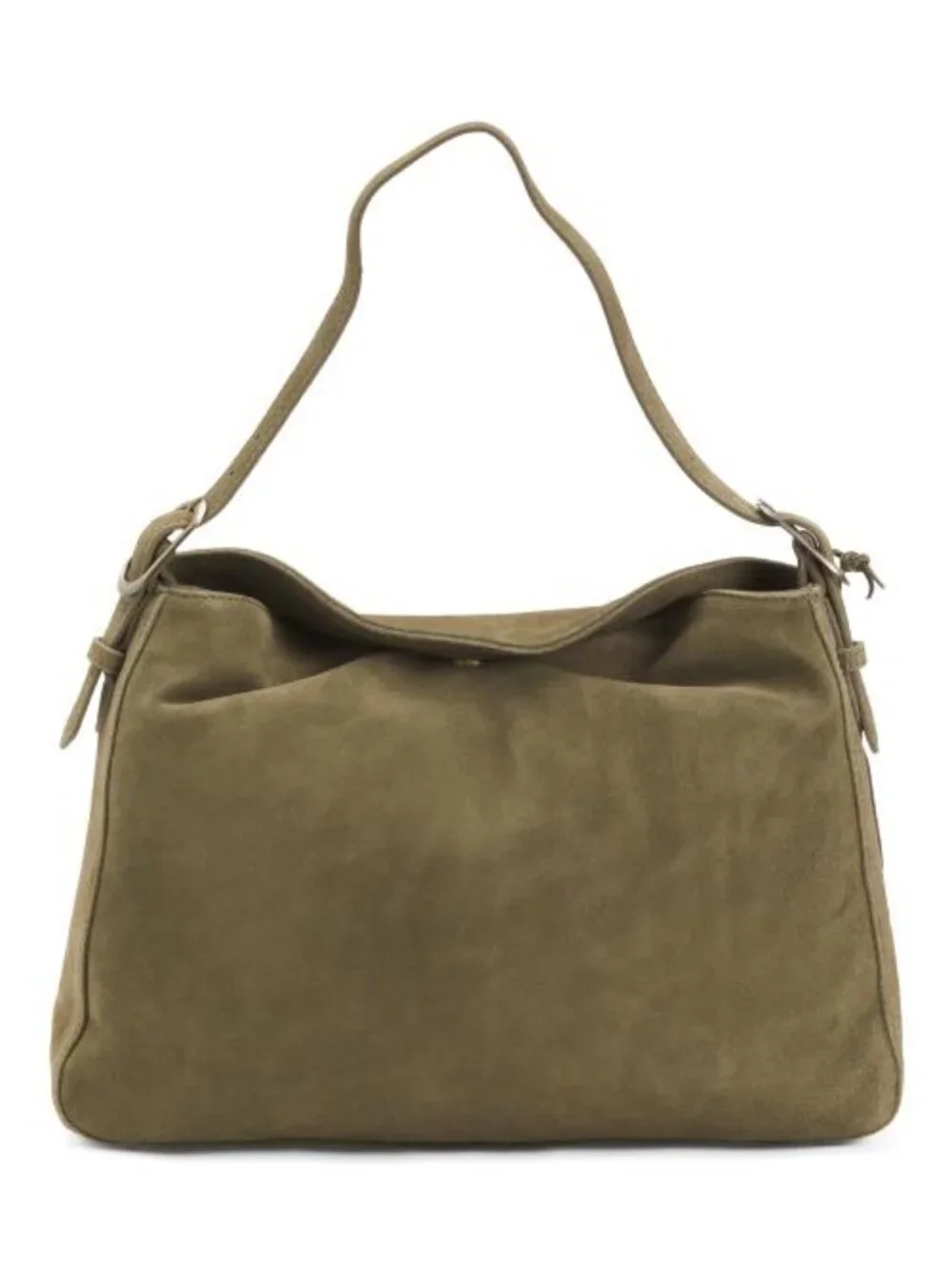MADE IN INDIA Suede Flap Over Hobo